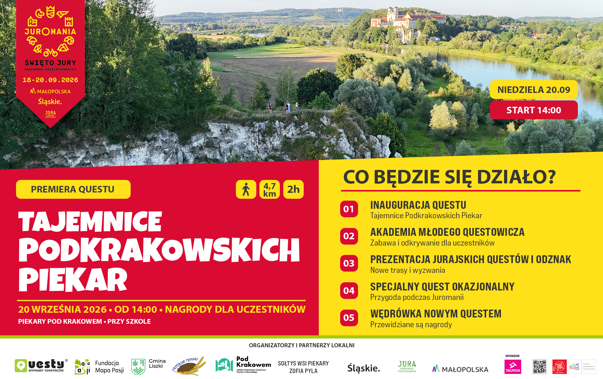 Juromania 2026 w Piekarach: odkryj nowy quest „Tajemnice podkrakowskich Piekar”