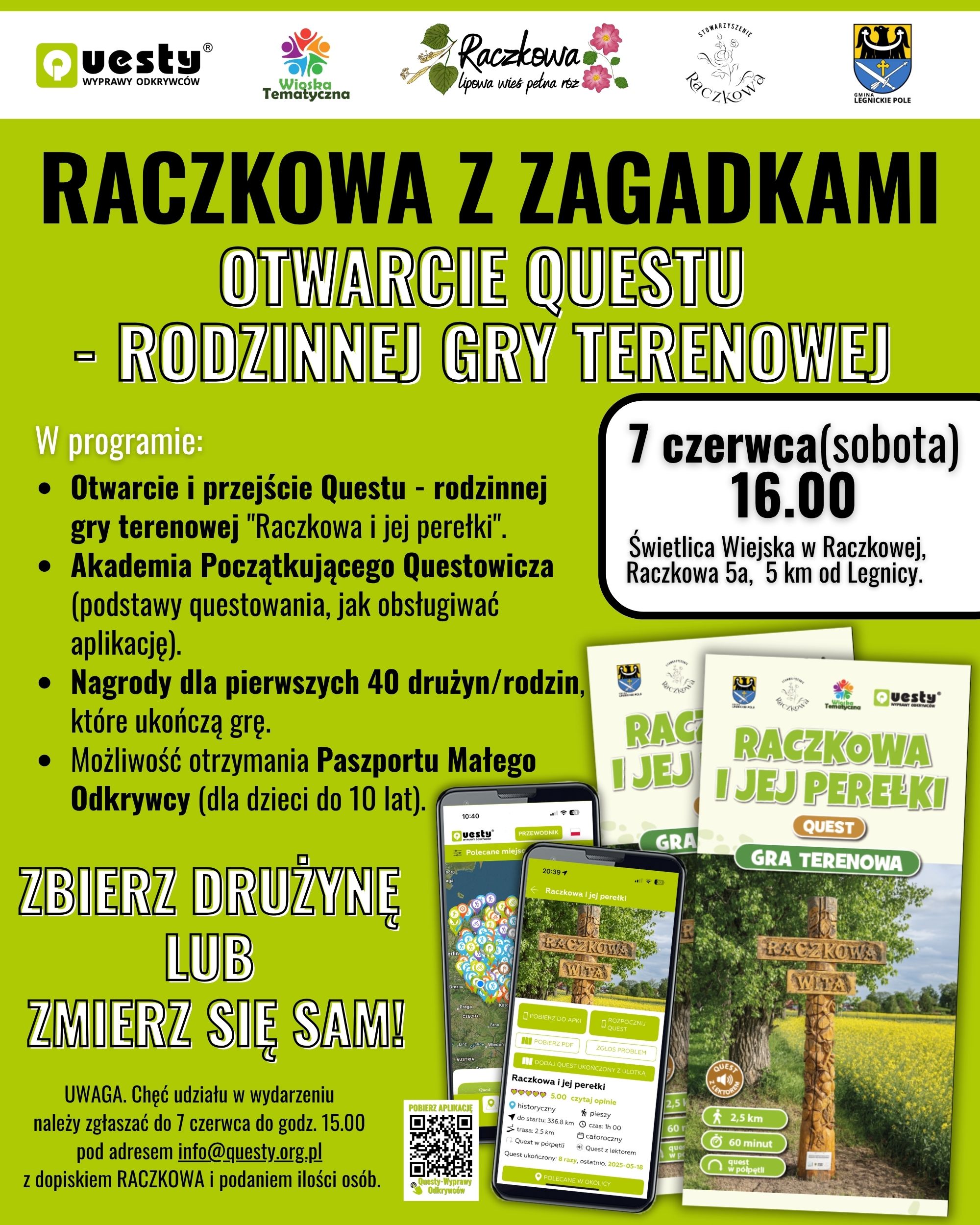 Raczkowa z zagadkami - otwarcie gry terenowej "Raczkowa i jej perełki"