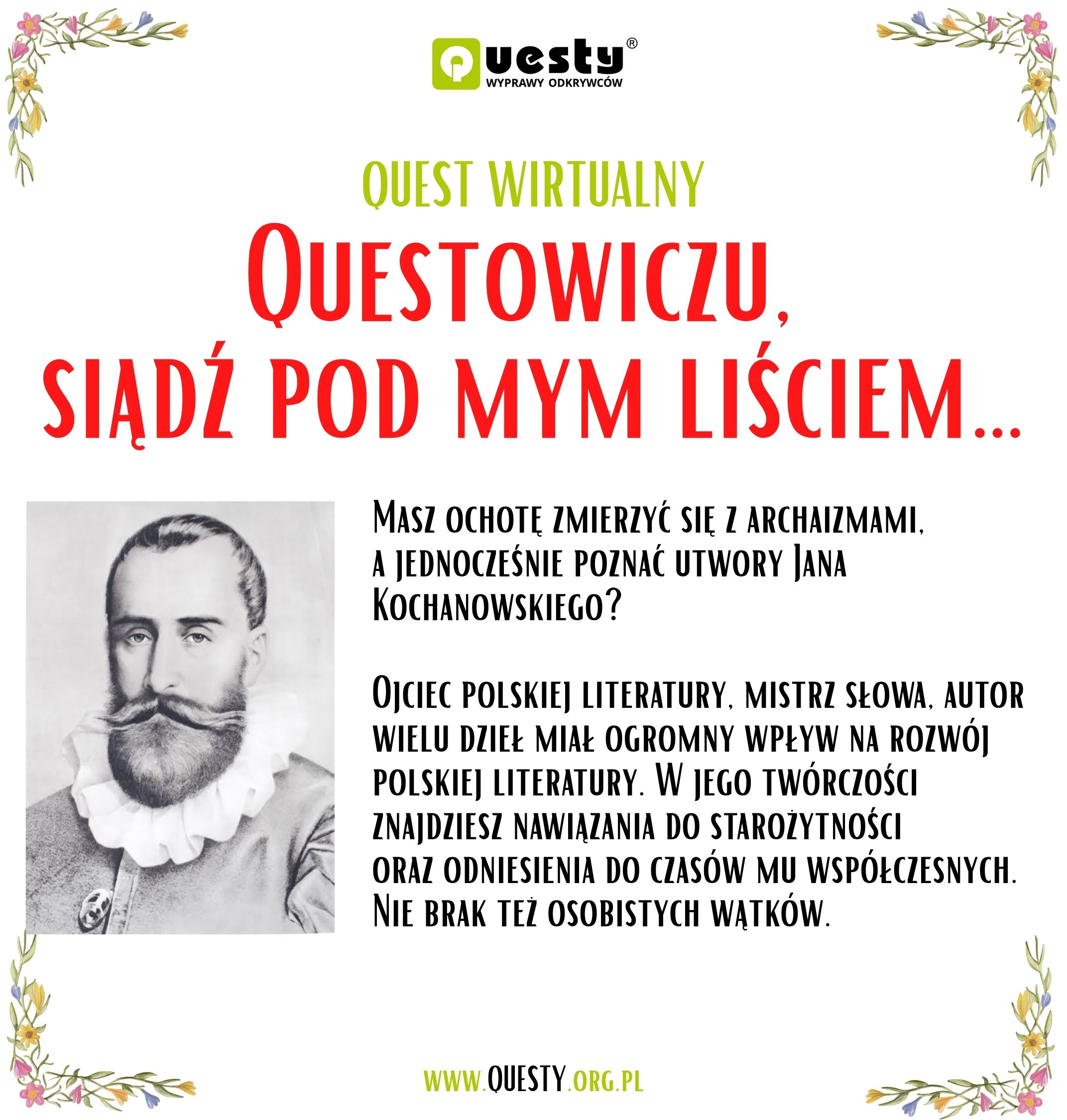 Questowiczu, siądź pod mym liściem…